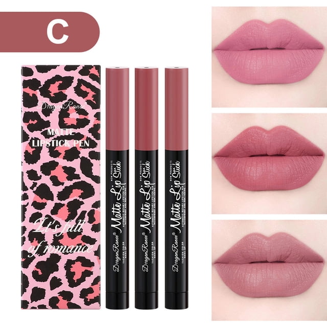 Fiudx Lápiz Labial, Delineador de Labios de Doble Acción, Acabado Mate de Larga Duración, Textura Suave, Fácil Aplicación, Perfecto para La Oficina, Citas, Compras, Elegante Kit de Maquillaje de Labi