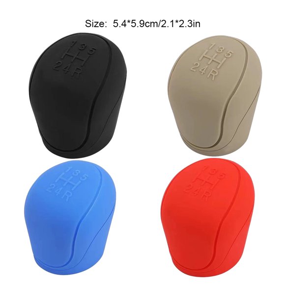 Becaristey Sleek And Modern Look Car Silicone Gear Shift Knob Cover Durable And Reliable Black