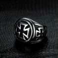 thumbnail image 2 of RSAMD Vintage Mens Silver Stainless Steel Gothic Punk Biker Rings Jewelry lots Sz8-15-10-#18, 2 of 2
