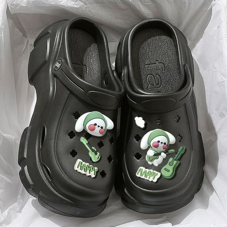 

2024 hole shoes women‘s summer outdoor wear shit feeling increased thick bottom non-slip Fashion Net red cute beach sandals