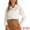White, variant on Women's Eyelet Hallow Out Lace Sheer Button Down Shirt XS White
