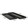 thumbnail image 3 of CosmoLiving by Cosmopolitan 22", 18"W Black Marble  Tray with Raised Border, 2-Pieces, 3 of 7