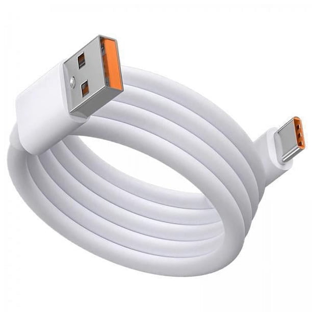 6x Cable de Carga Rápida de 66 W, Cable de Datos de Carga Rápida, Chip IC Inteligente , Línea de Datos 6A para Teléfono Inteligente, Hotel, 6 piezas