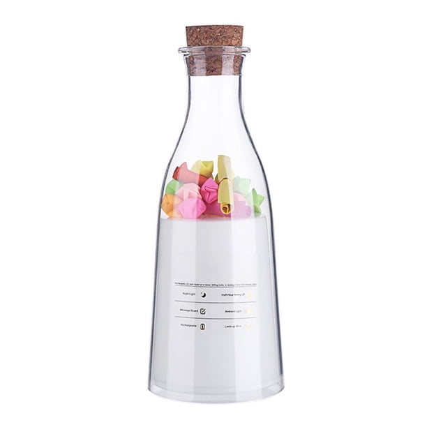 Botella A La Deriva Colorida Lámpara De Noche Decoración Lámpara Cálida Con Mensaje Vogacara HA020038-00