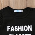 thumbnail image 6 of Qiylii Baby Girls Clothes Set Letter Print Tops+Stripe Bell Bottom Pants, 6 of 8