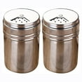 thumbnail image 1 of 2Pcs Salt and Pepper Shakers, Spice Dispenser with Adjustable Pour Holes, Stainless Steel Shakers for Salt/Pepper/Cinnamon/Powder Sugar, 1 of 5