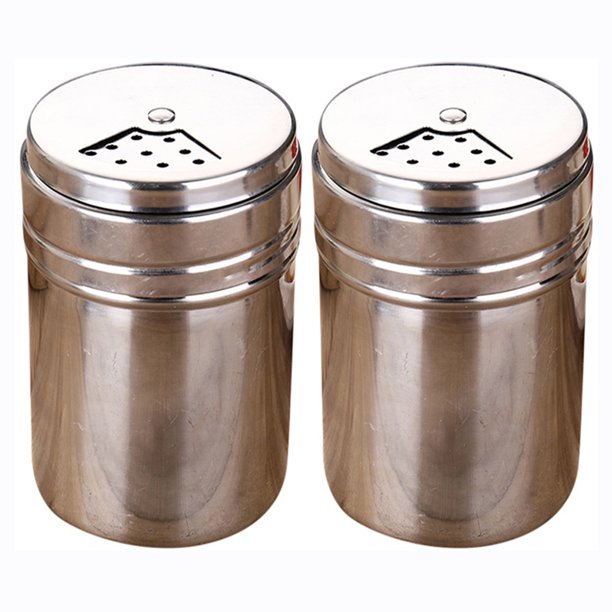 2Pcs Salt and Pepper Shakers, Spice Dispenser with Adjustable Pour