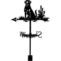 Dog Weathervane Wrought Iron Wind Vane Animal Metal Weather Vane Roof Garden Direction Sign Weathercock Outdoor Farmhouse Decoration Garden Wind Measuring Tool Directional Indication