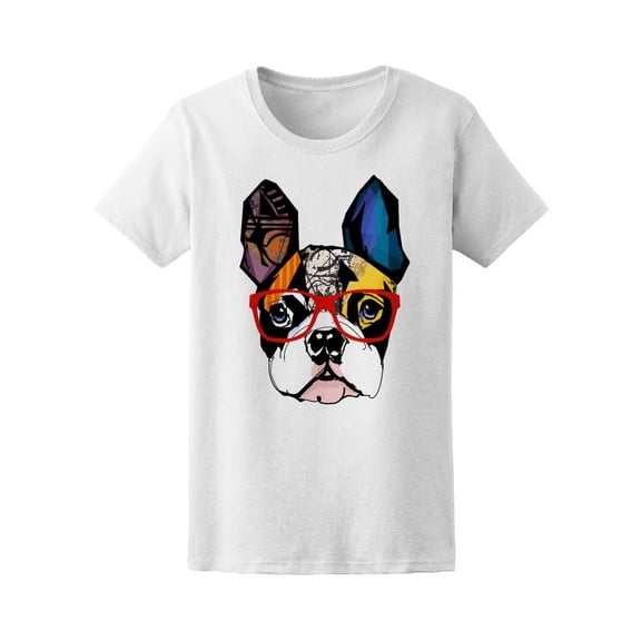 French Bulldog Wears Sunglasses T-Shirt Women -Image by Shutterstock, Female Small