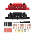 thumbnail image 3 of Fila de cableado,Fila de cableado de 4 vías 5/16" 4 postes de unión,Bloque de conexiones rojo negro Automotriz Coche,Accesorios para automóviles con bloque de terminales de barra, 3 of 9