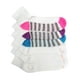 Hanes ComfortBlend Chaussettes de Cheville pour Femmes, 8-12, Blanc/rose – image 1 sur 1