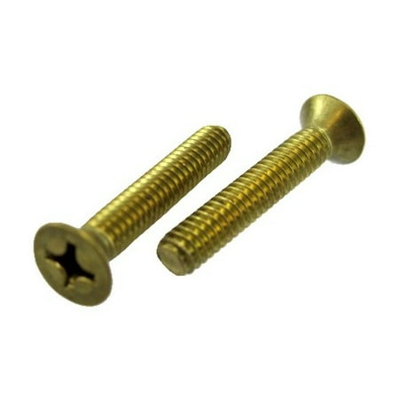 

1/4 -20 X 1/2 Brass Flat Head Phillips Machine Screws (Pack of 12)