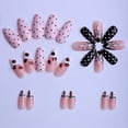 thumbnail image 2 of Uñas postizas adhesivas Dulyork almendra medianas con lunares, 24 piezas, 2 of 6
