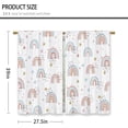 thumbnail image 2 of Boho Colorful Rainbow Kitchen Curtains Kids Child Boys Girls Small Short Cafe Window Curtains Cute Cartoon Blue Pink Rod Pocket Bathroom Drapes Treatment Tier Curtains 2 Panels (27.5x36 Inch), 2 of 6