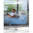 thumbnail image 7 of Commercial Cool Window Air Conditioner 8000 BTU, AC Window Unit Cools Up to 350 Square Feet, Window AC Unit with Full Function Remote Control, 3 Cooling Speeds and Fan Only Function, CWAM08W6C, White, 7 of 7
