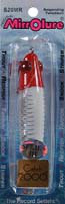 MirrOlure Series III Rattling Suspending Twitchbait, 3, Red & Silver