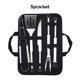 thumbnail image 3 of Barbacoa Parrilla Herramientas de acero inoxidable Portátil Portátil Barbacoa A La Parrilla Tenedor Tong Reutilizable Camping Senderismo Picnic Cocina Cocina 5pcs Speravity OD011055-02, 3 of 7