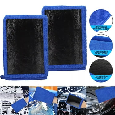 2 Pack Microfiber Clay Bar for Car Detailing, Clay Bar Glove Clay Towel Auto Detailing for Cleaning Auto Clay Mitt