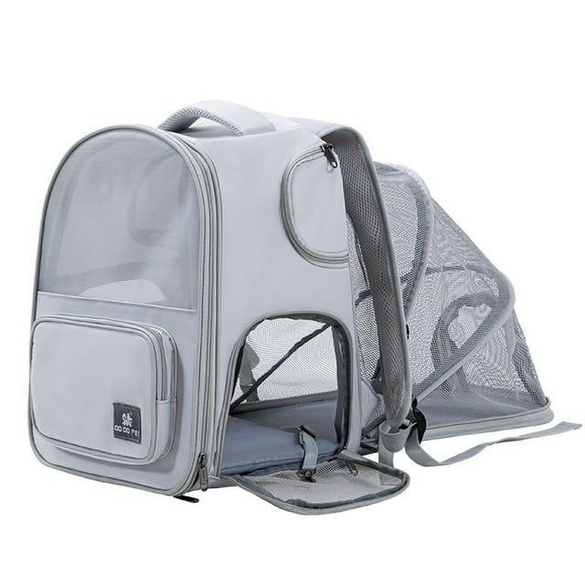 Cat Carrier Outdoor Portable Breathable Pet Bag Shoulder Backpack Handheld Pet Bag Expandable Pet Backpack Cat Crate Cat Backpack Large Capacity for Small Medium Large Size