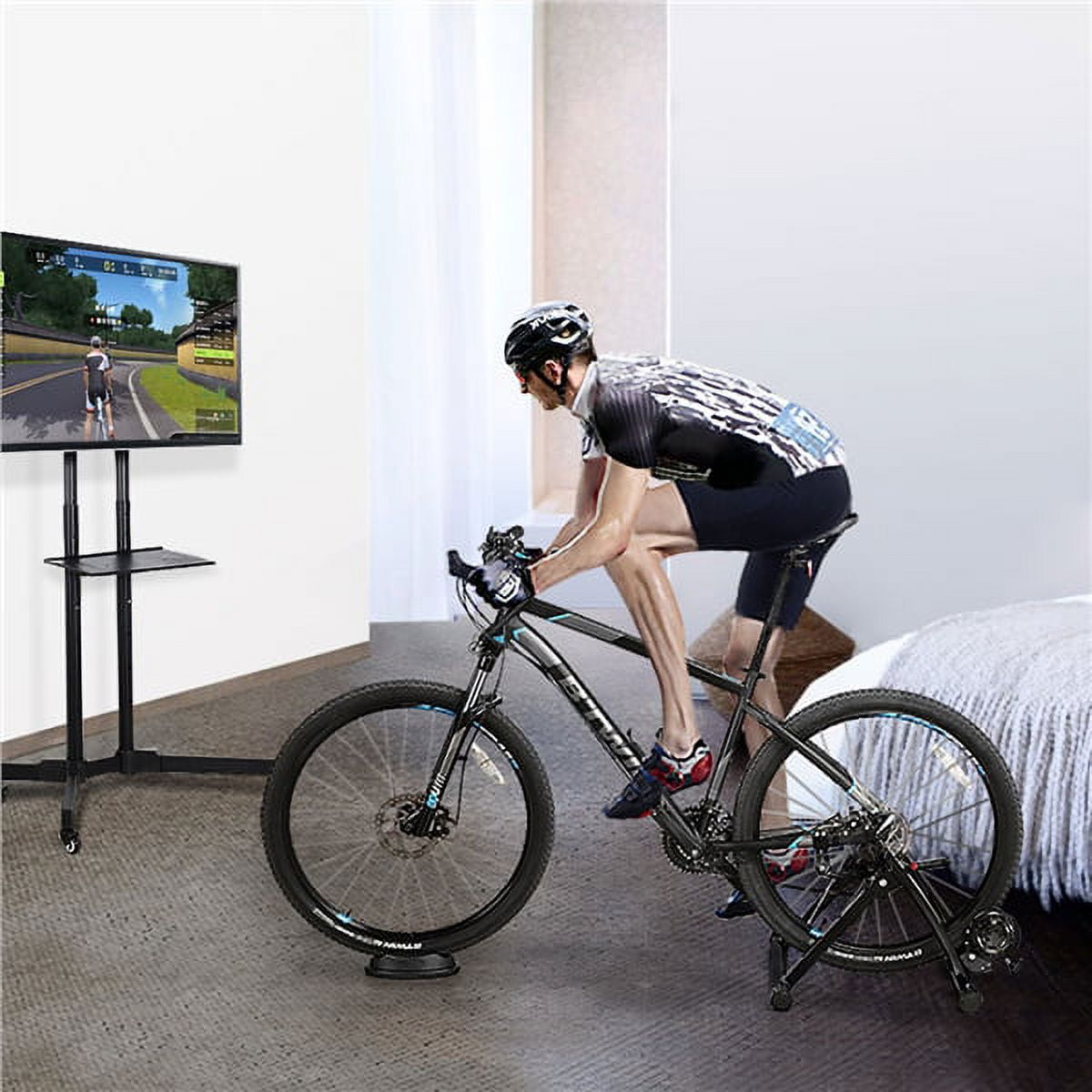 Renwick Foldable Indoor Magnet Exercise Trainer Stand With Aluminum Alloy, Black