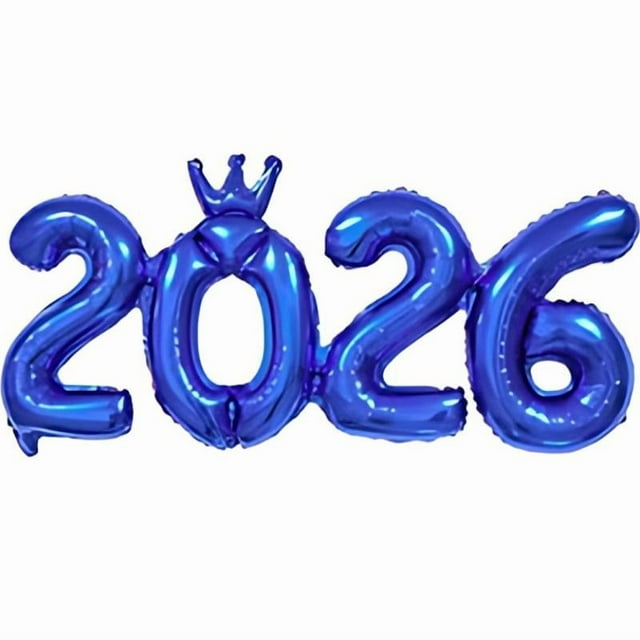 40 Inch 2026 Numbers Balloon New Years Eve Graduation Birthday Party Decorations