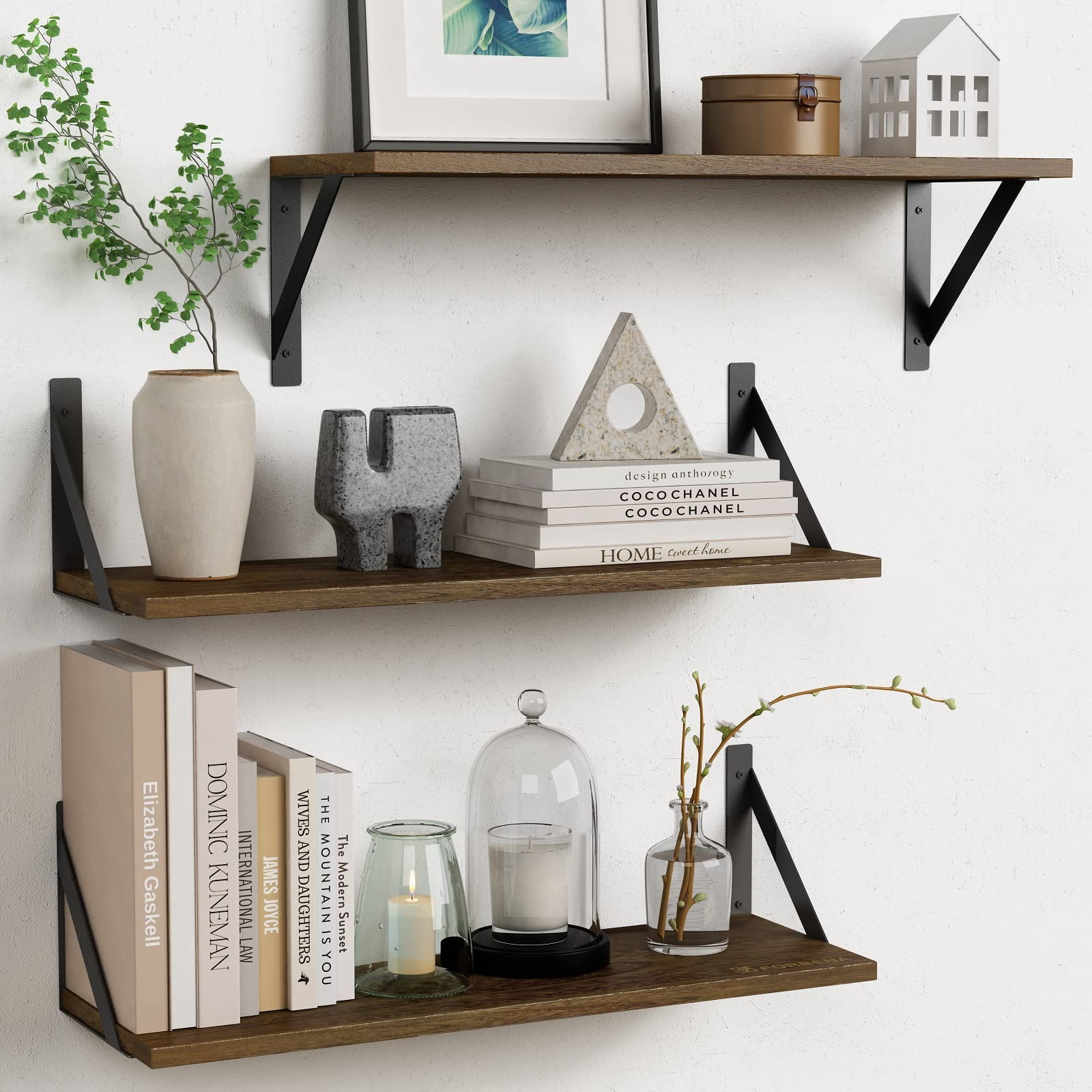 Theo Wall Unit with Large Shelves  Modern Industrial – The Design Tap