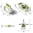 thumbnail image 2 of TOPCHANCES Foldable Baby Bathtub for Infants to Toddler, Portable Travel Bathtub with Thermometer & Bath Cushion & Bath Cap, Baby Bathtub for Newborn 0-12 Month (Green), 2 of 11