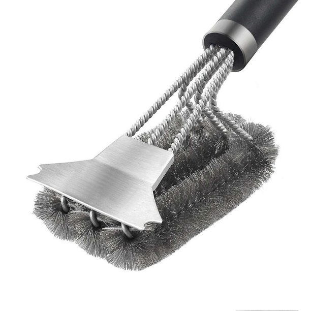 Barbecue Grill Cleaner Brush Safe Wire Bristles BBQ Cleaning Brush and Scraper Grilling Gifts for Men Dad Boyfriend
