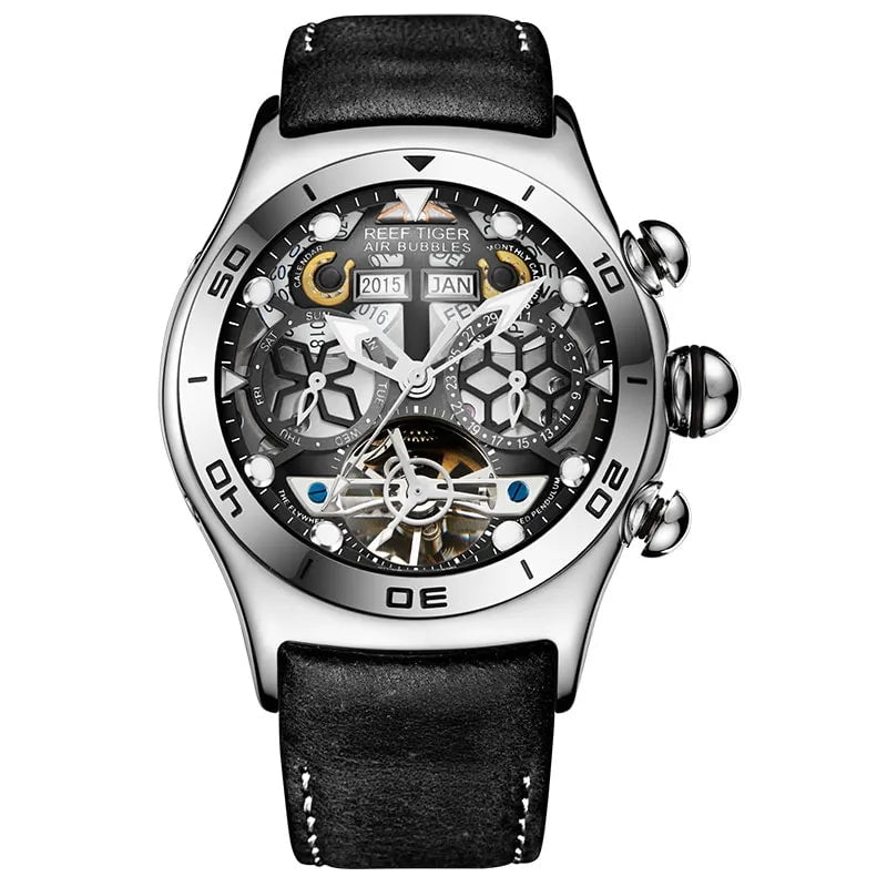 Reef Tiger/RT Mens Sport Watches Automatic Skeleton Watch