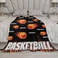 thumbnail image 6 of Basketball Fire Blanket Sports Print Throw Blankets for Couch Sofa Stuff Decor Soft Cozy Fleece Plush Flannel Bedding Blanket for Baby Boys Girls Kids Men Women Adults Lover 40"x50", 6 of 6