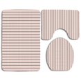 thumbnail image 1 of ABPHQTO Formas de diamantes de color melocotón en melocotón de azulejos diagonales implícitos Juego de alfombras de baño de 3 piezas Alfombra de baño Alfombra de contorno y tapa de inodoro ABPHQTO Cont-CHAPPLE-29369, 1 of 2