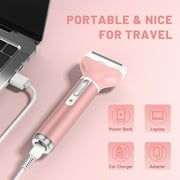 5 in 1 Electric Razor for Women Cordless Hair Removal Ladies Shaver Painless Body Hair Trimmer Remover Rechargeable Epilator for Bikini Facial Nose Ear Eyebrows Leg Armpit