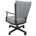 thumbnail image 2 of Montana Swivel Dining Caster Chair - Watusi Aqua Fabric - Gray Metal, 2 of 3