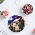 thumbnail image 4 of RYLABLUE Independence Day American Flag Set of 8 Round Coaster for Drinks, Absorbent Ceramic Stone Coasters Cup Mat with Cork Base for Home Kitchen Room Coffee Table Bar Decor, 4 of 5