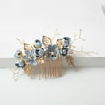 thumbnail image 2 of Blue Crystal Headdress 1Pcs For Brides Bridal Hair Combs For Wedding Party, 2 of 8