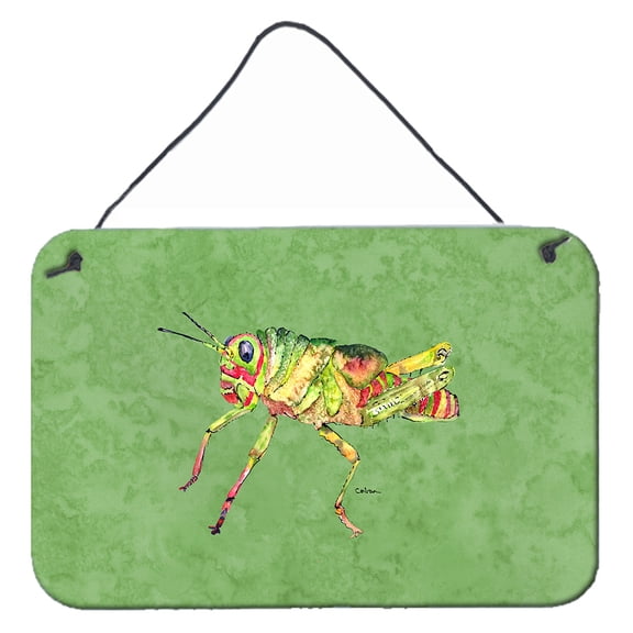 Carolines Treasures 8848DS812 Grasshopper on Avacado Wall or Door Hanging Prints 8x12 multicolor