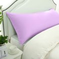 thumbnail image 2 of Reforzada Almohada Funda Suave 1800 Series, Cepillada Micro-fibra Largo Cuerpo Almohada Fundas Cubierta Violeta 20 x72, 2 of 6