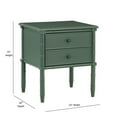 thumbnail image 5 of Comfort Pointe Ellison Vintage Green Wood 2-drawer Coastal Style Nightstand, 5 of 14
