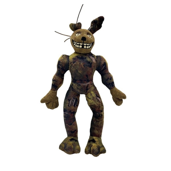 Springtrap Plush Toy, 10 inch Five Nights at Freddy's FNAF Burnt Spring Trap Stuffed Animal, Soft Horror Game Collectible Plushie Gift for Fans Kids