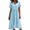 Blue, variant on Women's Summer Dresses Fashion Solid Sleeveless V-Neck Dresses Elastic Waist Lightweight Maxi Wedding Guest Dress Party Club Summer Fashion Outfits