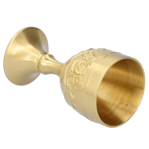Taza De Latón Vintage, Encantador Cáliz Real, Copa En Relieve Para Whisky, Leche, Vino Con Agarre Cómodo, Adornos Coleccionables, Decoración Respetuosa Con El Medio Ambiente