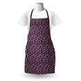thumbnail image 3 of Floral Apron, Doodle Abstract Pattern with Silhouettes of Birds and Flowers Nature Inspired, Unisex Kitchen Bib with Adjustable Neck for Cooking Gardening, Adult Size, Lilac and Plum, by Ambesonne, 3 of 4