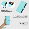 thumbnail image 3 of Compatible Phone Case for OPPO Reno 8 Pro 5G, Premium Leather Zipper Pocket Wallet Phone Case with 9 Card Slots and Removable Wrist Strap, 3 of 5