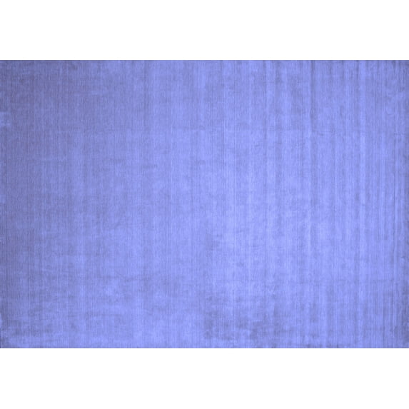 Ahgly Company Indoor Rectangle Solid Blue Modern Area Rugs, 7' x 10'