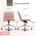 thumbnail image 2 of Elle Decor Adelaide Office Chair Light Pink, 2 of 8