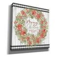 thumbnail image 2 of Epic Graffiti 'Merry Christmas & Happy New Year Wreath' by Cindy Jacobs, Canvas Wall Art, 18"x18", 2 of 2