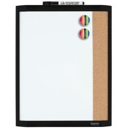 Quartet Magnetic Combination Cork/Dry Erase Board, Black Frame, 11 x 14 Inch