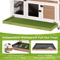 thumbnail image 6 of MEDEHOO 47" Two Story Rabbit Hutch with Wheels, Indoor Outdoor Rabbit Cage with Wheels & Leak-Proof Trays for Rabbits, Guinea Pigs(Brown), 6 of 7