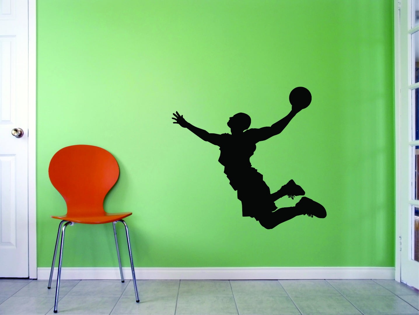 Decal Wall Sticker : Basketball Player Sports Home Decor Picture Art 10x20 Inches