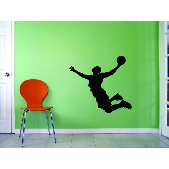 Wall Design Pieces Basketball Player Sports 20x40 Inches
